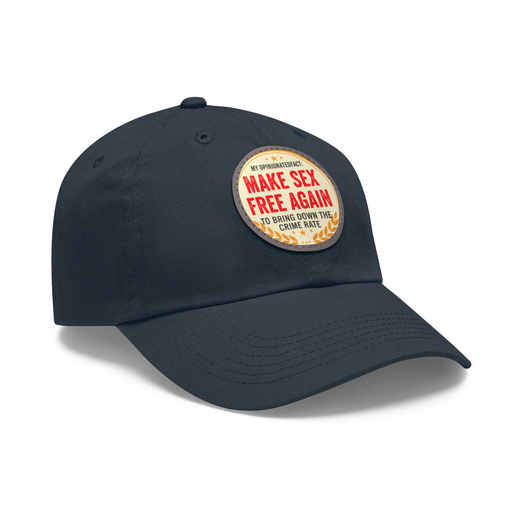 Copy of Dad Hat with Leather Patch (Round)