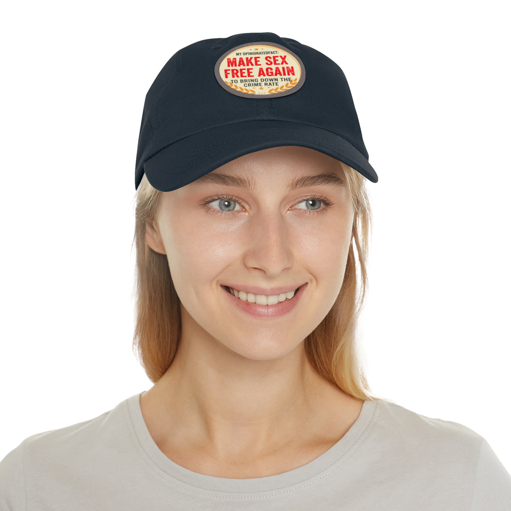 Copy of Dad Hat with Leather Patch (Round)