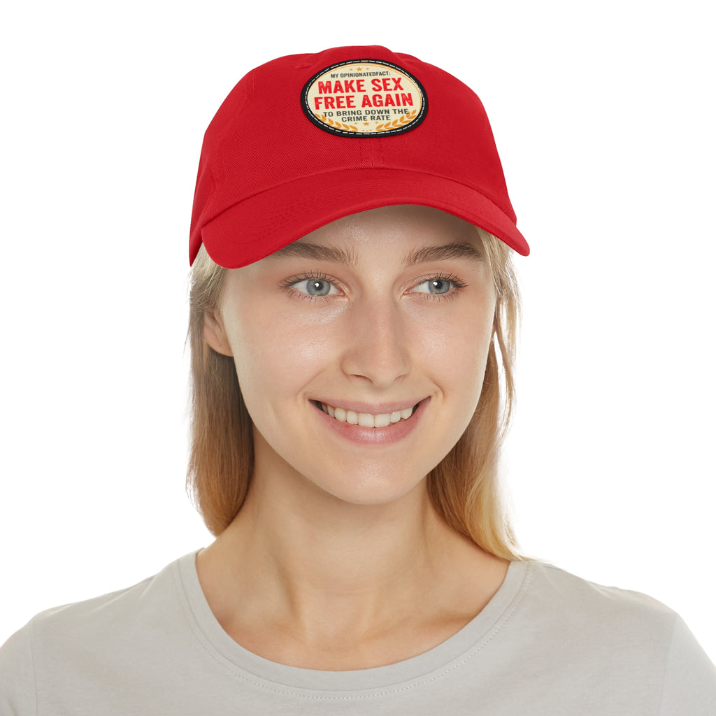 Copy of Dad Hat with Leather Patch (Round)