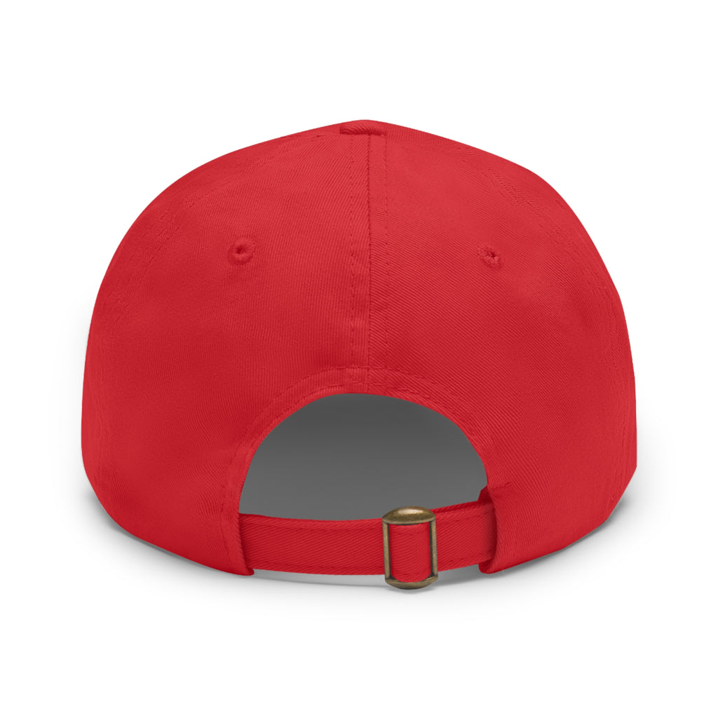 Copy of Dad Hat with Leather Patch (Round)