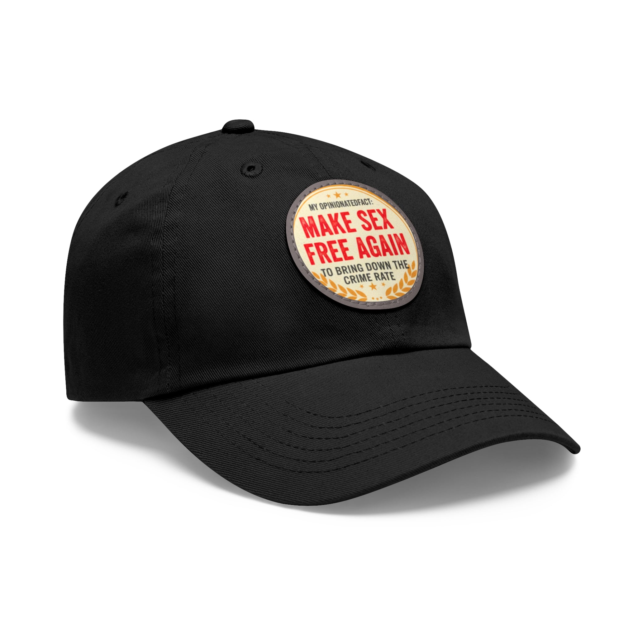 Copy of Dad Hat with Leather Patch (Round)