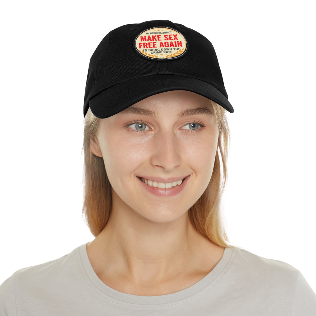 Copy of Dad Hat with Leather Patch (Round)