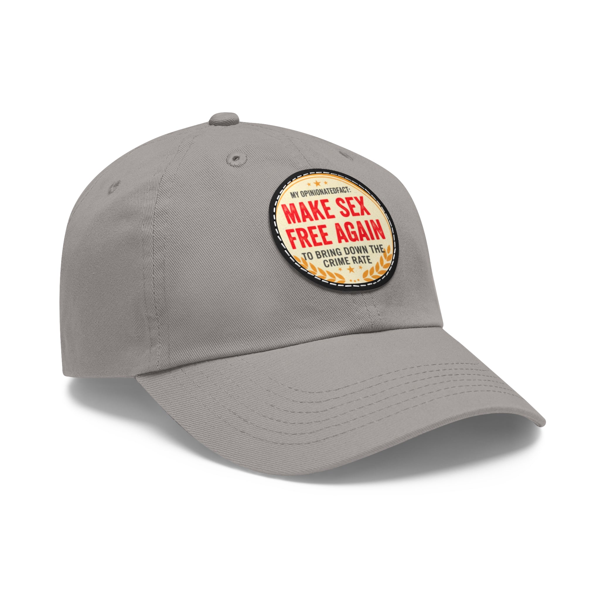 Copy of Dad Hat with Leather Patch (Round)