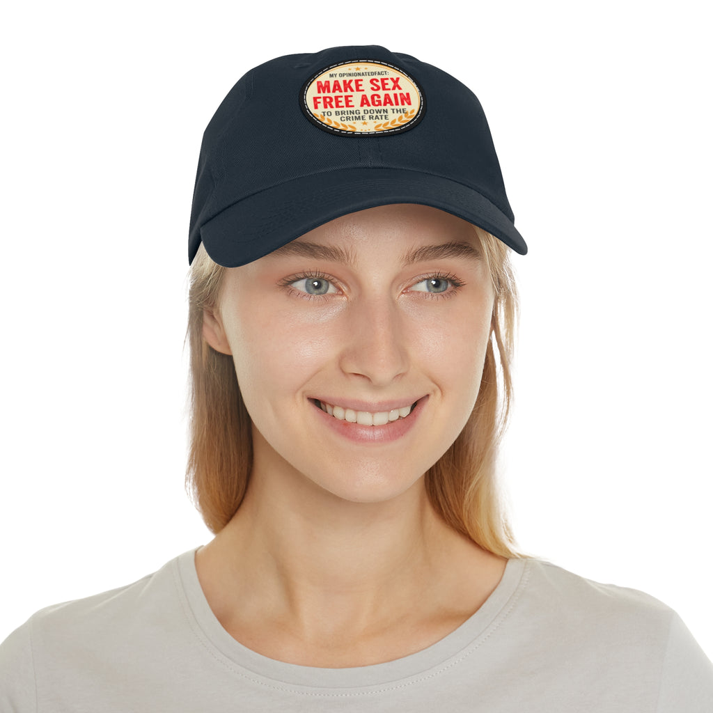 Copy of Dad Hat with Leather Patch (Round)