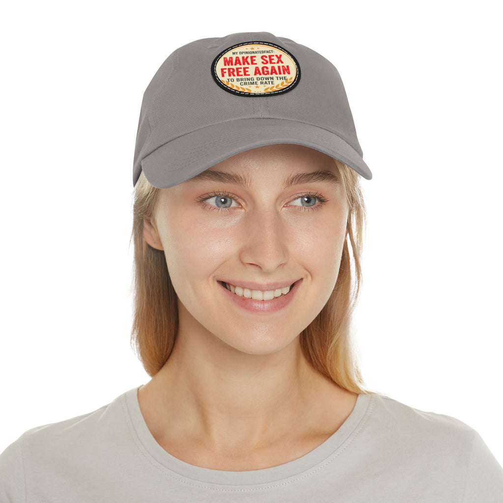 Copy of Dad Hat with Leather Patch (Round)