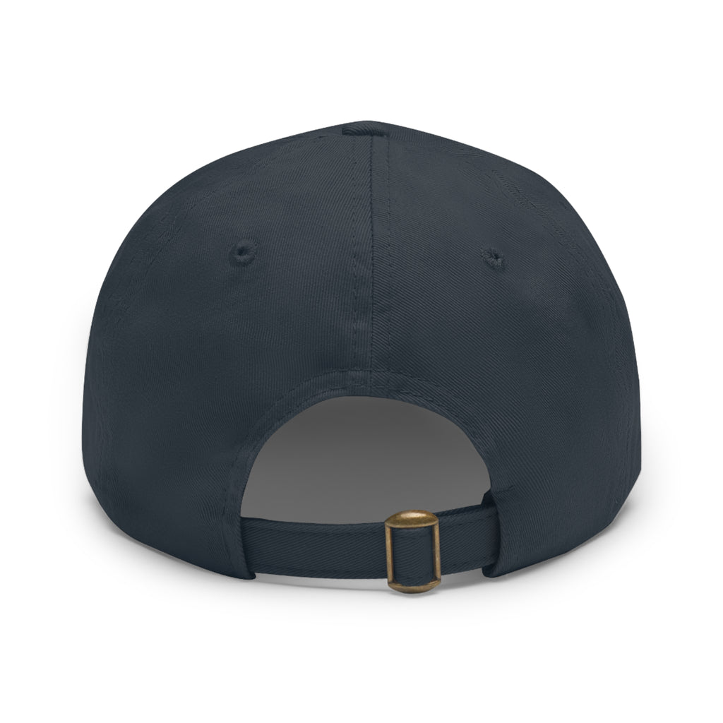 Copy of Dad Hat with Leather Patch (Round)