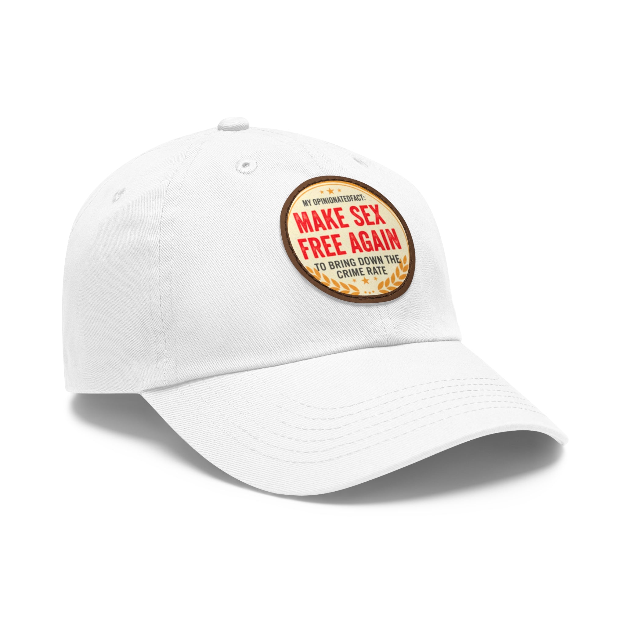 Copy of Dad Hat with Leather Patch (Round)