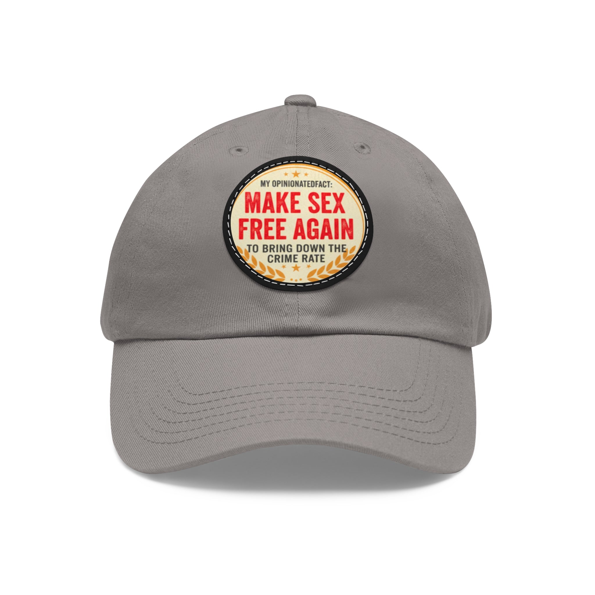 Copy of Dad Hat with Leather Patch (Round)