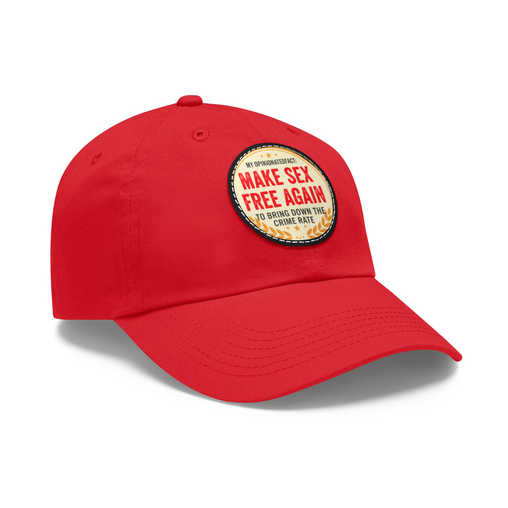 Copy of Dad Hat with Leather Patch (Round)