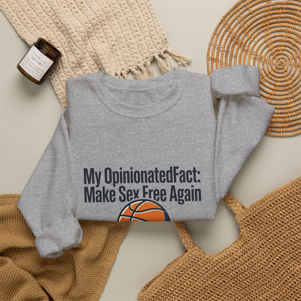 City Basketball Varsity Crewneck Sweatshirt | Retro Block Letters, Streetwear