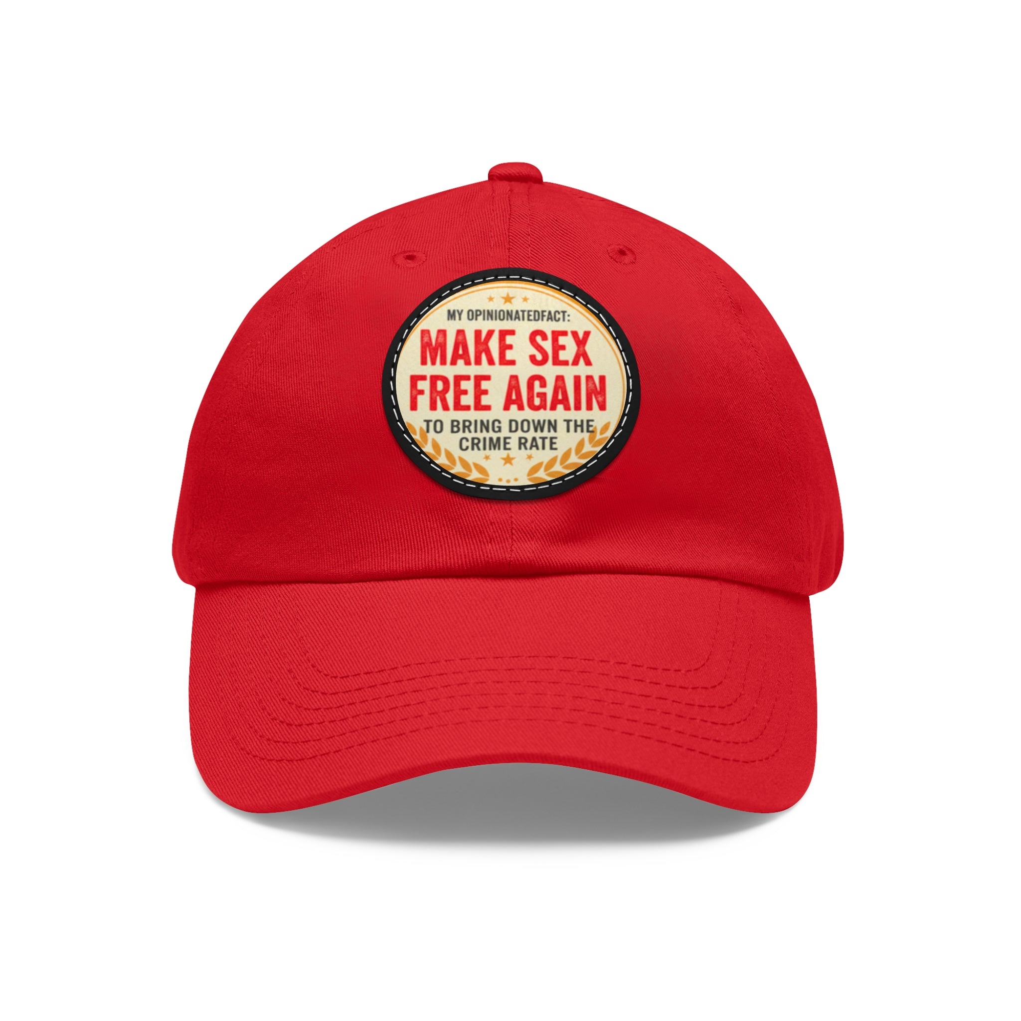 Copy of Dad Hat with Leather Patch (Round)