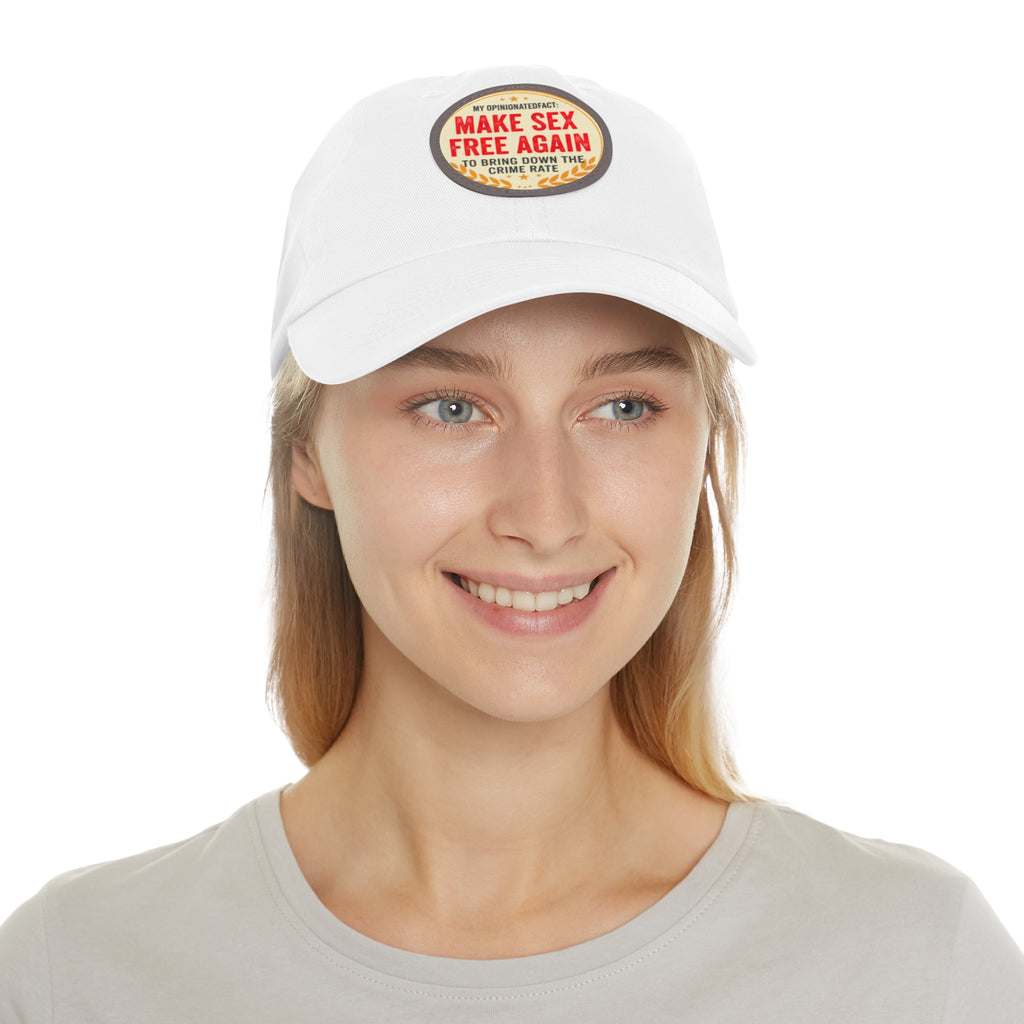 Copy of Dad Hat with Leather Patch (Round)