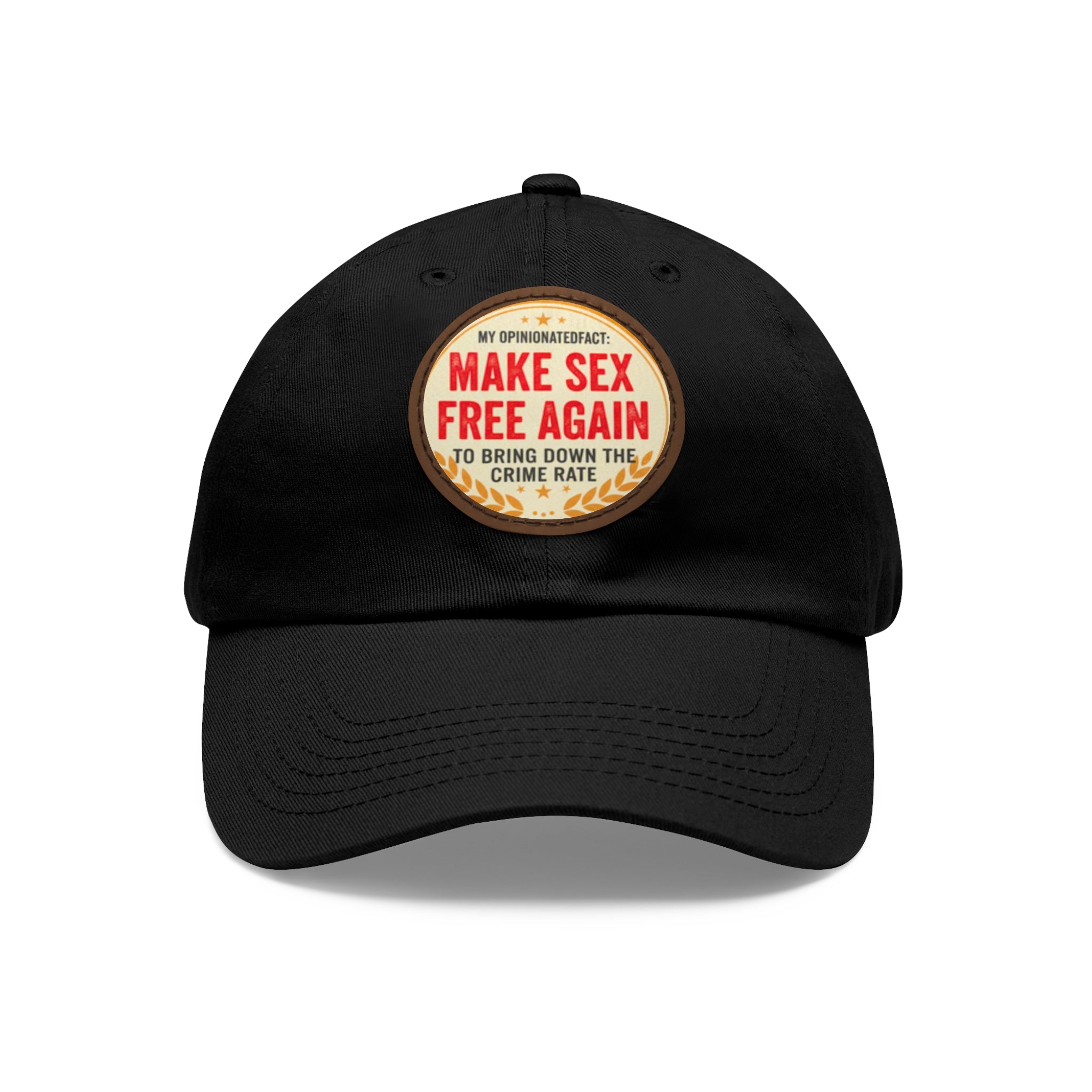Copy of Dad Hat with Leather Patch (Round)