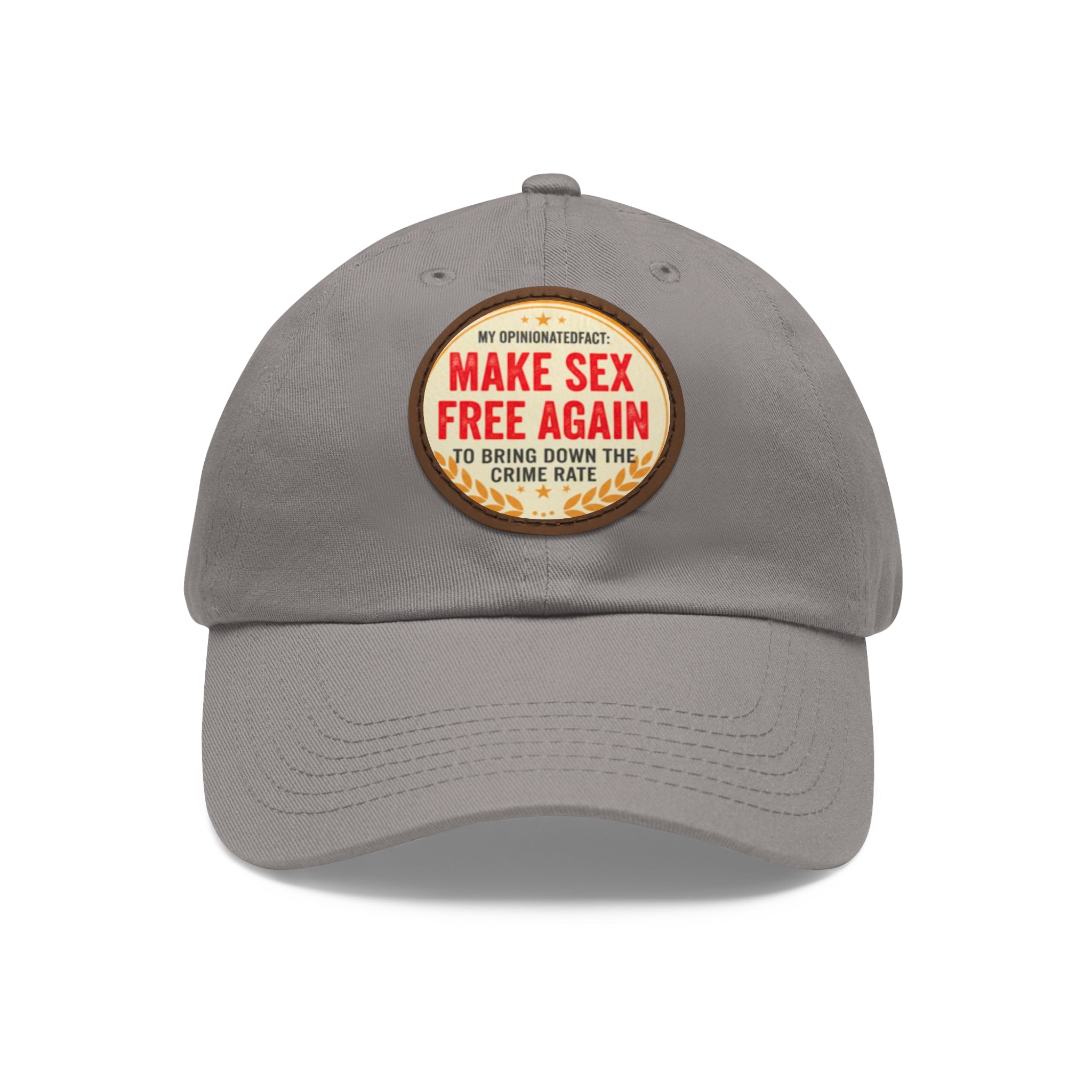 Copy of Dad Hat with Leather Patch (Round)