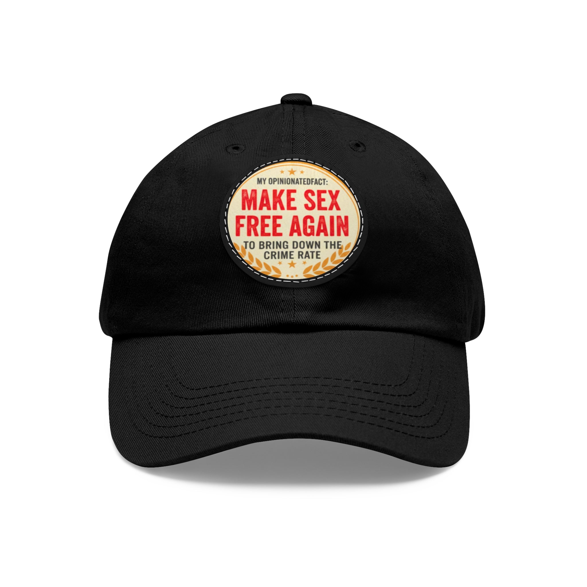 Copy of Dad Hat with Leather Patch (Round)