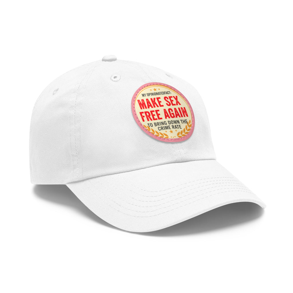 Copy of Dad Hat with Leather Patch (Round)