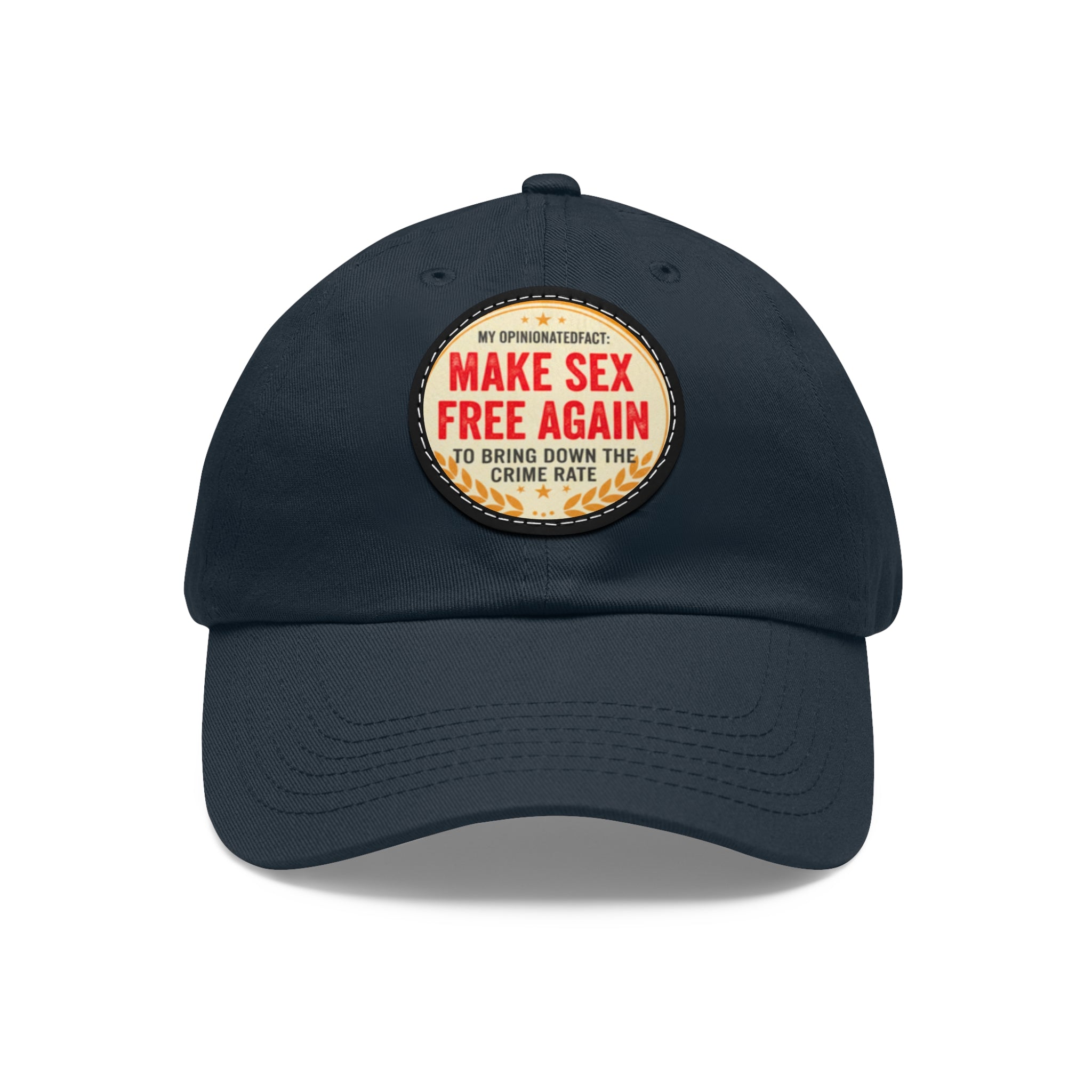 Copy of Dad Hat with Leather Patch (Round)